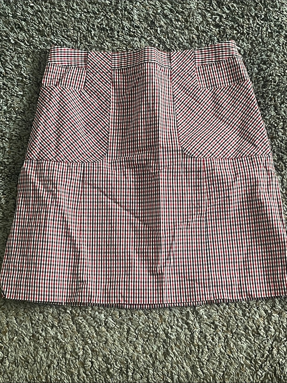 Brooks Brothers Country Club Red White Houndstooth skirt